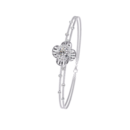 Flora Radiant – Lab Diamond Blossom Motif Bracelet in 14K Gold