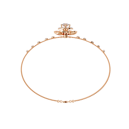 Flora Radiant – Lab Diamond Blossom Motif Bracelet in 14K Gold