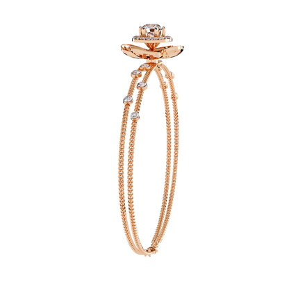 Flora Radiant – Lab Diamond Blossom Motif Bracelet in 14K Gold