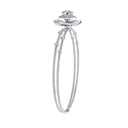 Flora Radiant – Lab Diamond Blossom Motif Bracelet in 14K Gold