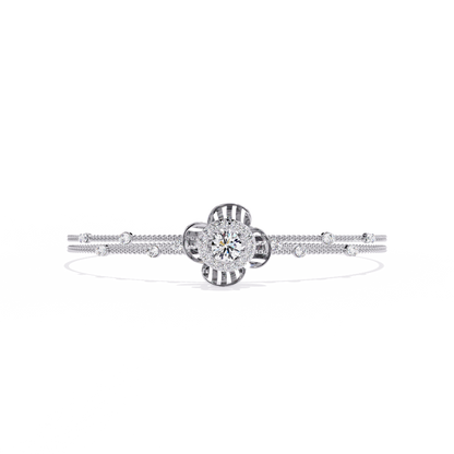 Flora Radiant – Lab Diamond Blossom Motif Bracelet in 14K Gold