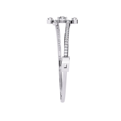 Twin Arc Radiance – Lab Diamond Marquise & Round Bracelet in 14K Gold