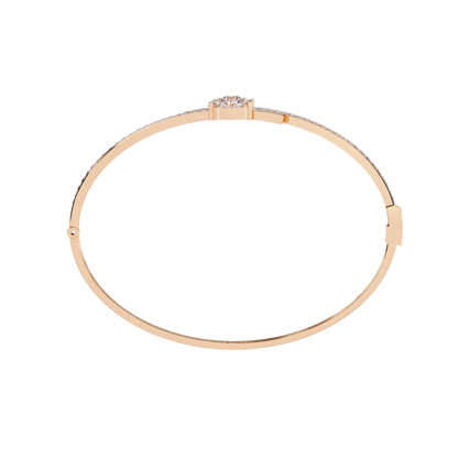 Twin Arc Radiance – Lab Diamond Marquise & Round Bracelet in 14K Gold