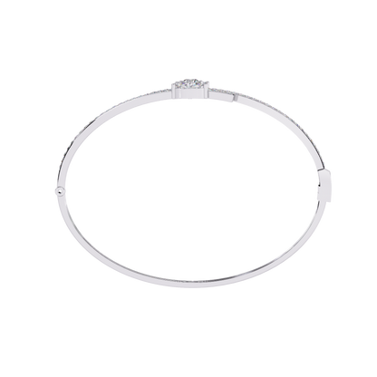 Twin Arc Radiance – Lab Diamond Marquise & Round Bracelet in 14K Gold