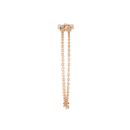 Geo-Bar – Lab Diamond Twin-Row Gold Bracelet Connector