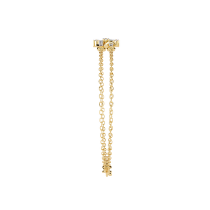 Geo-Bar – Lab Diamond Twin-Row Gold Bracelet Connector