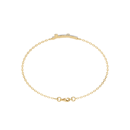Geo-Bar – Lab Diamond Twin-Row Gold Bracelet Connector