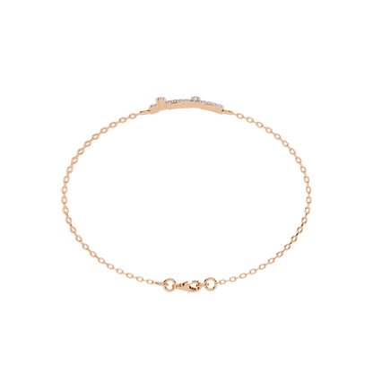 Geo-Bar – Lab Diamond Twin-Row Gold Bracelet Connector