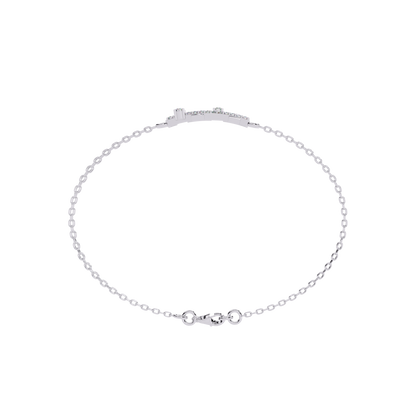 Geo-Bar – Lab Diamond Twin-Row Gold Bracelet Connector