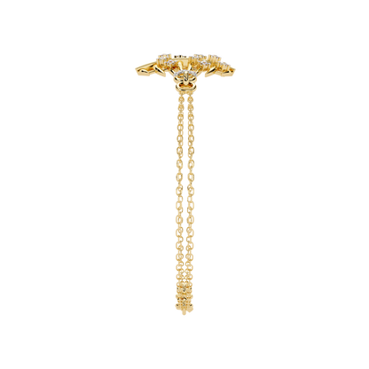 Aurora Shell – Lab Diamond Dome Link in 14K Gold