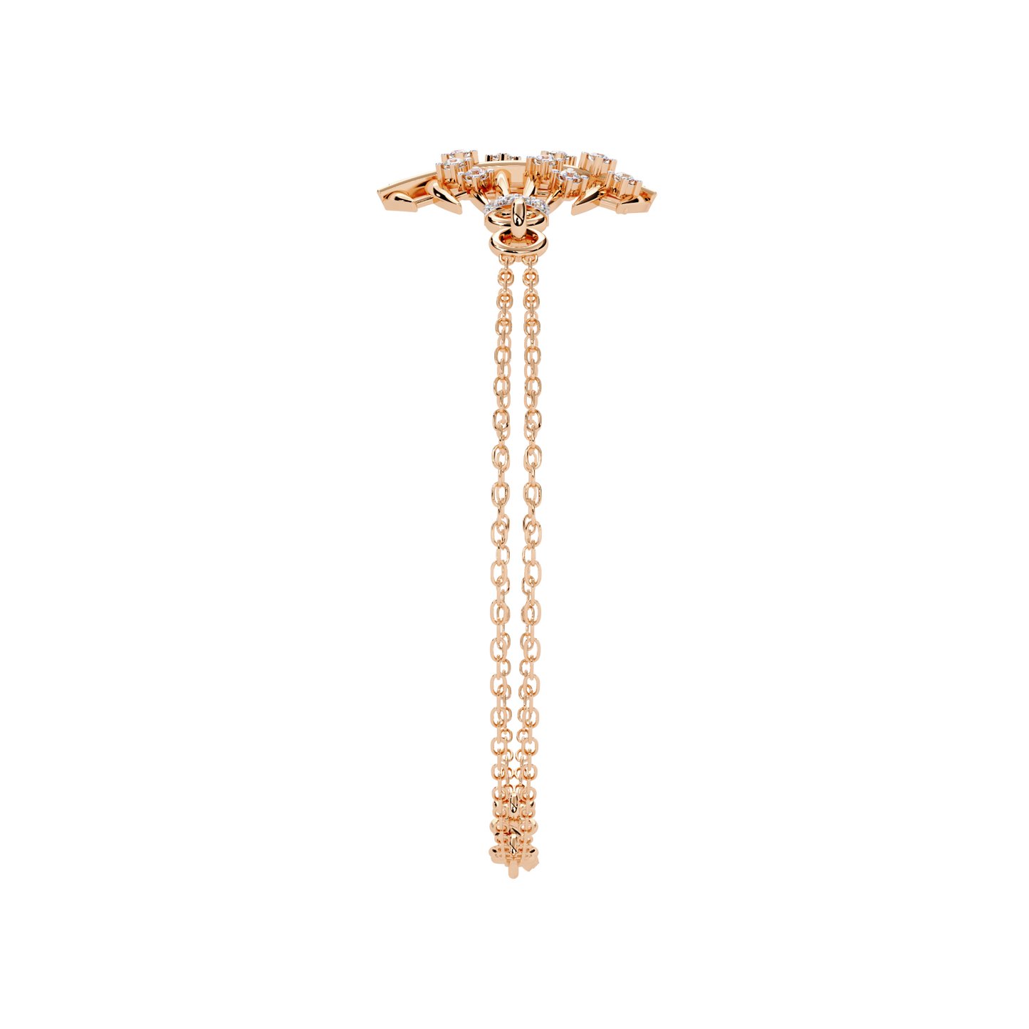 Aurora Shell – Lab Diamond Dome Link in 14K Gold