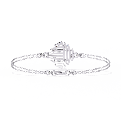 Aurora Shell – Lab Diamond Dome Link in 14K Gold