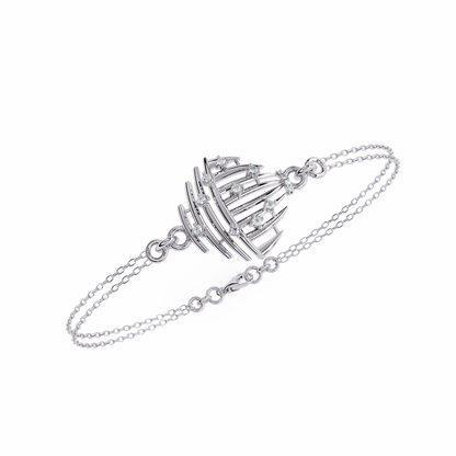 Aurora Shell – Lab Diamond Dome Link in 14K Gold