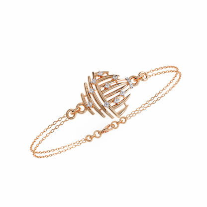 Aurora Shell – Lab Diamond Dome Link in 14K Gold