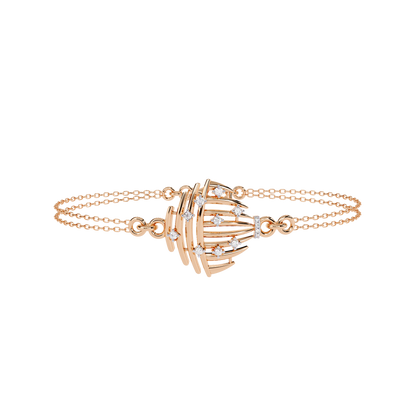 Aurora Shell – Lab Diamond Dome Link in 14K Gold