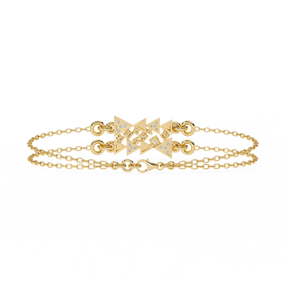 Prism Cluster – Geometric Lab Diamond Link in 14K Gold