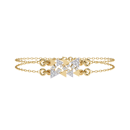 Prism Cluster – Geometric Lab Diamond Link in 14K Gold