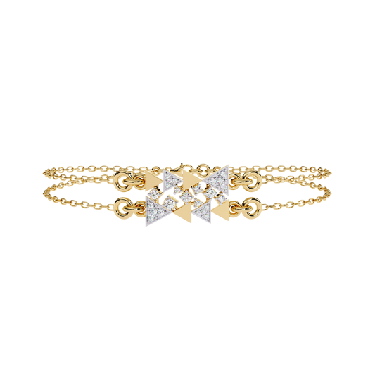 Prism Cluster – Geometric Lab Diamond Link in 14K Gold