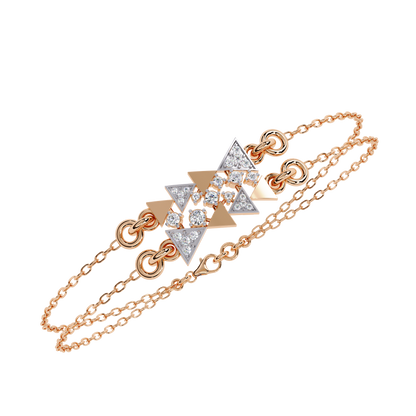 Prism Cluster – Geometric Lab Diamond Link in 14K Gold
