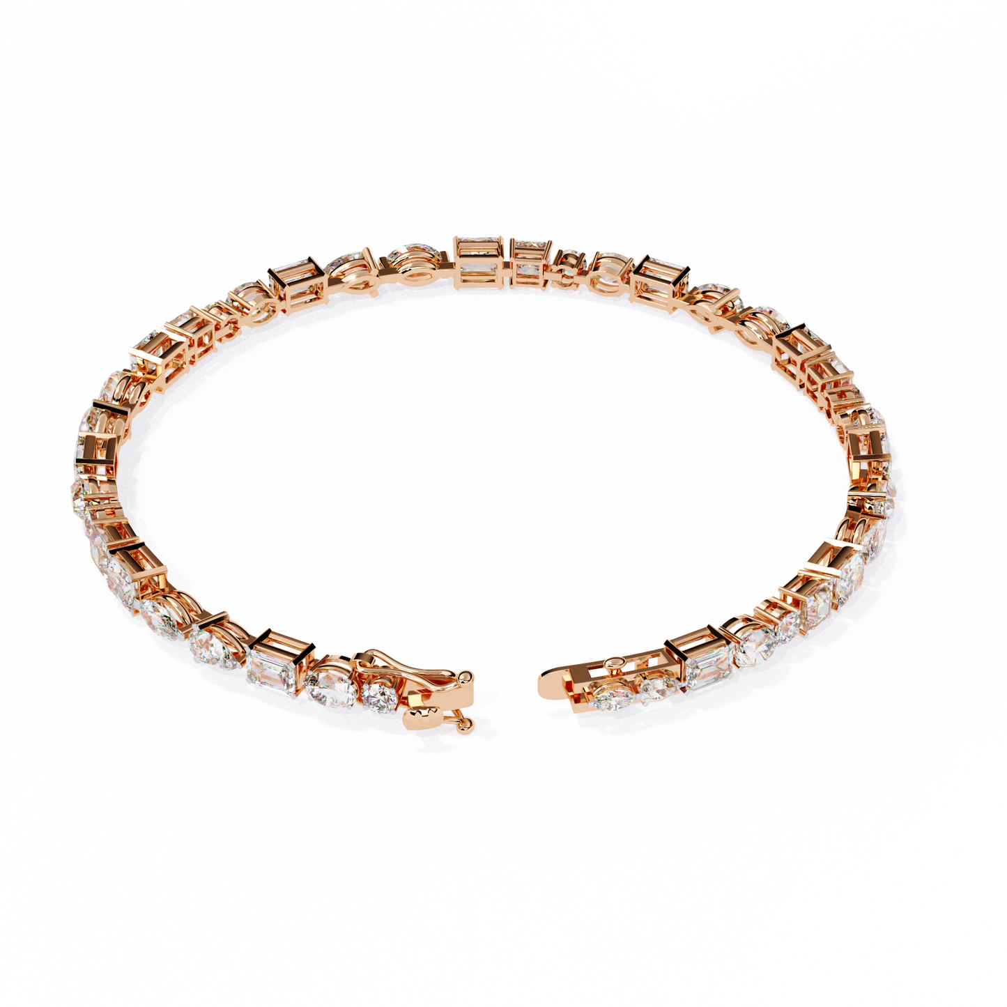Royal Shapes – Mixed Fancy-Cut Lab Diamond Bracelet in 14K Gold