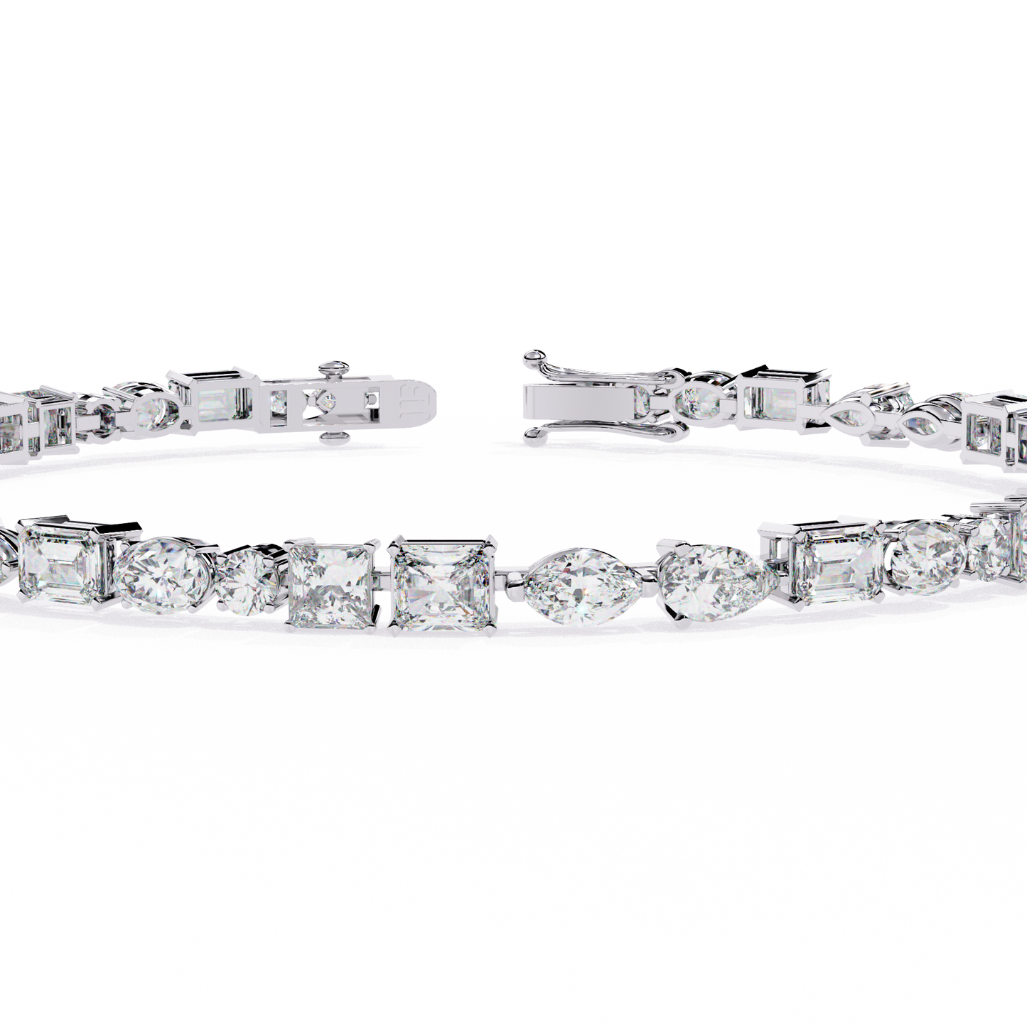 Royal Shapes – Mixed Fancy-Cut Lab Diamond Bracelet in 14K Gold