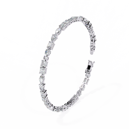 Royal Shapes – Mixed Fancy-Cut Lab Diamond Bracelet in 14K Gold