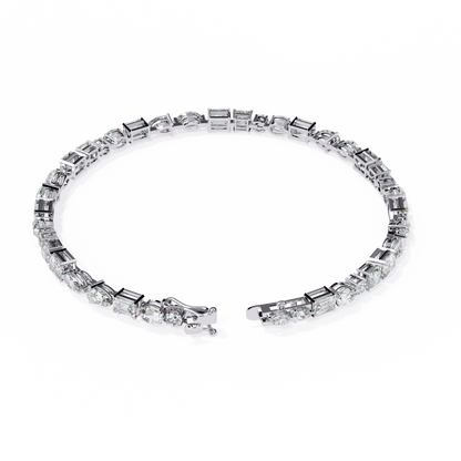 Royal Shapes – Mixed Fancy-Cut Lab Diamond Bracelet in 14K Gold