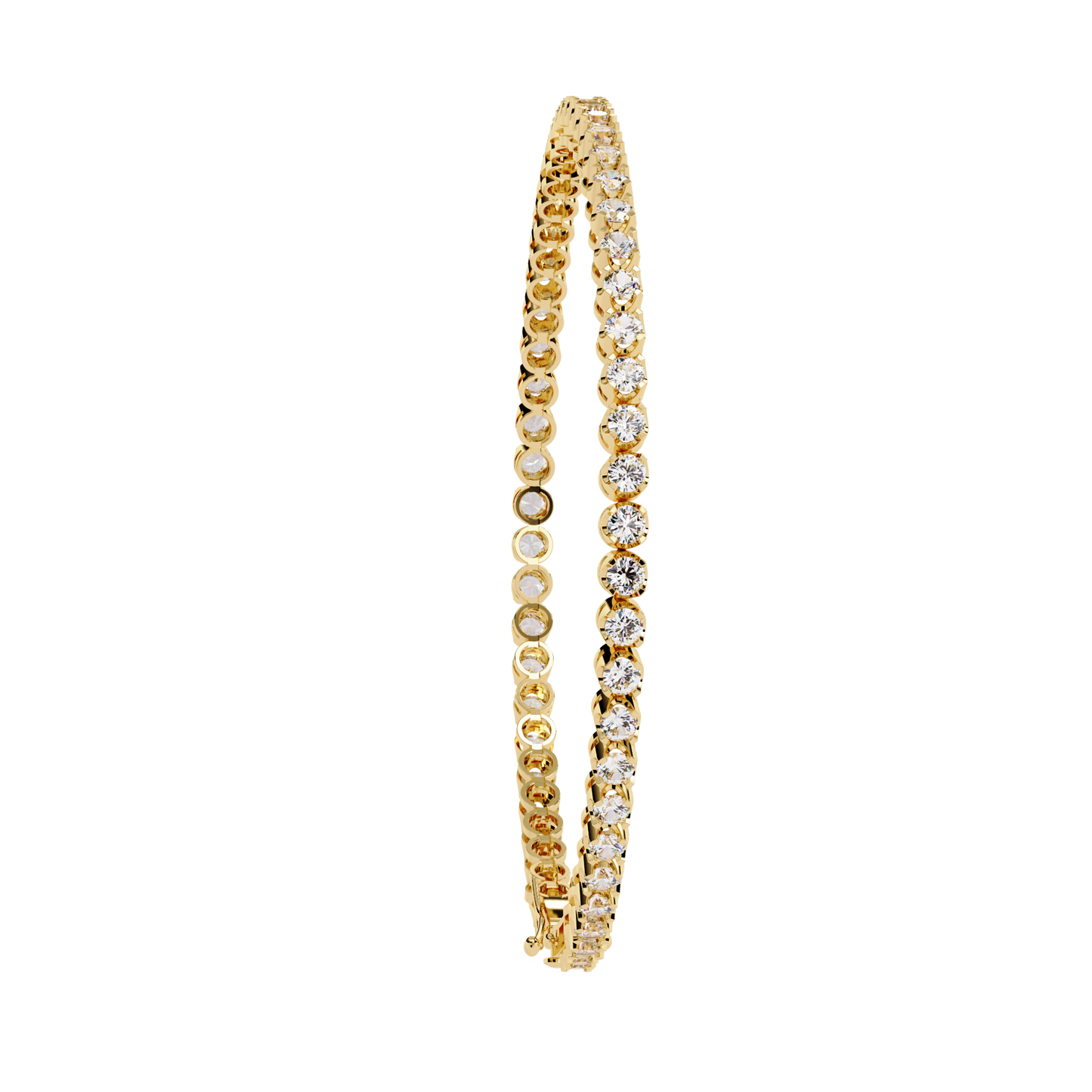 Radiant Line – Lab Diamond Classic Tennis Bracelet in 14K Gold
