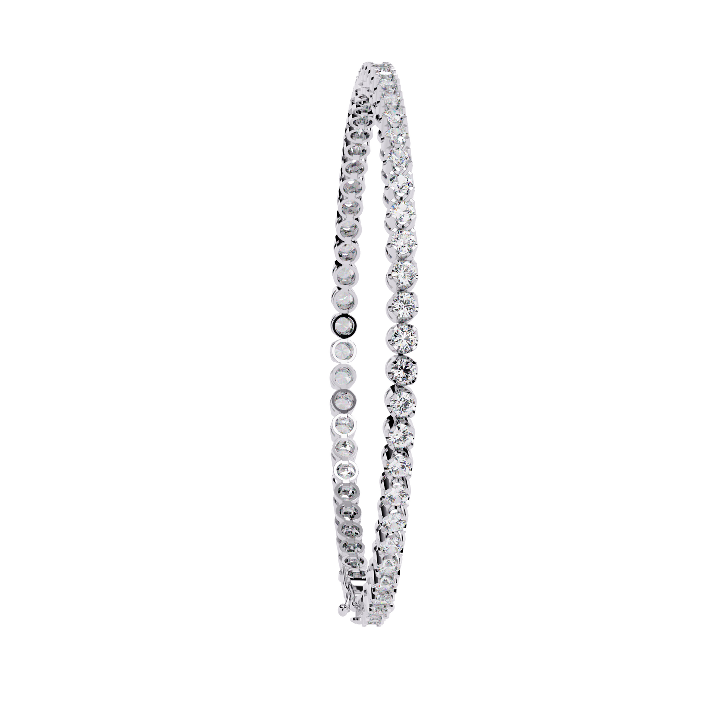 Radiant Line – Lab Diamond Classic Tennis Bracelet in 14K Gold
