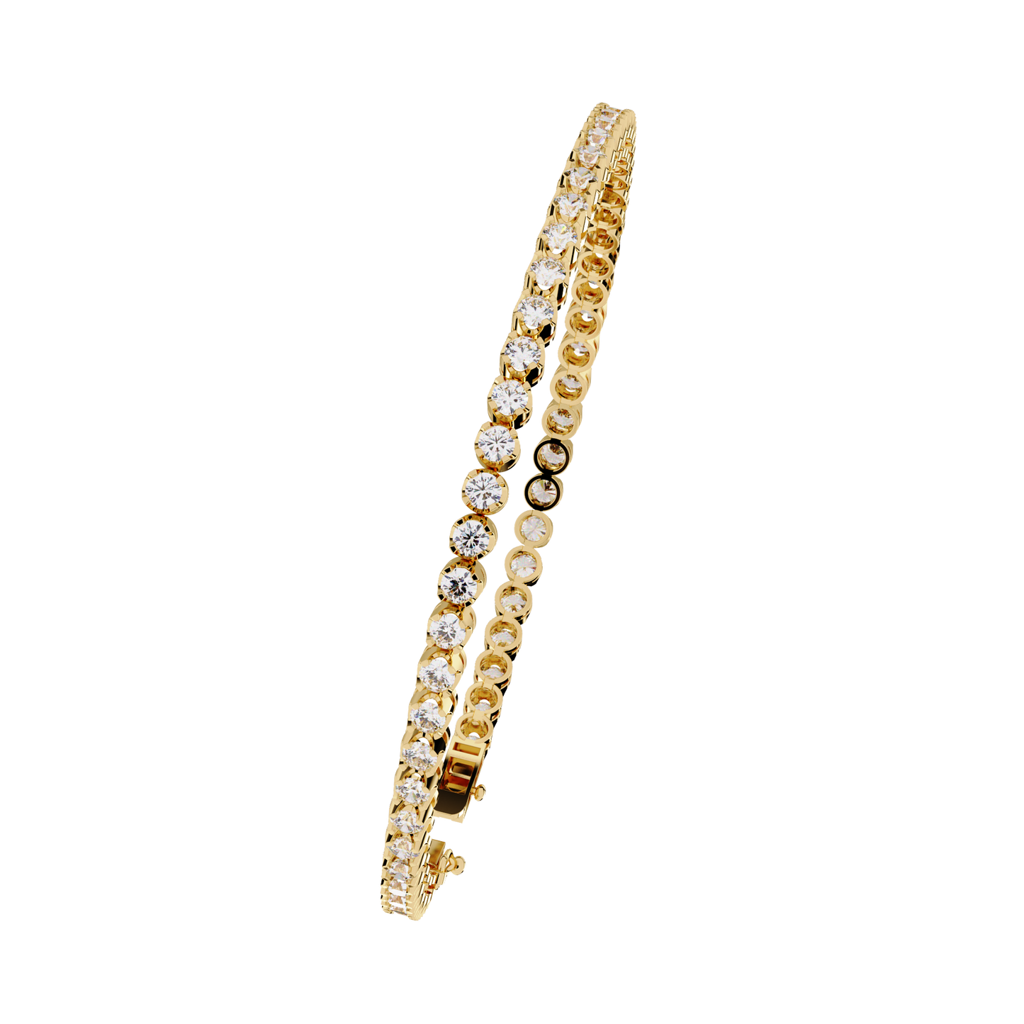 Radiant Line – Lab Diamond Classic Tennis Bracelet in 14K Gold