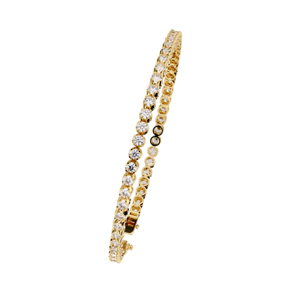 Radiant Line – Lab Diamond Classic Tennis Bracelet in 14K Gold