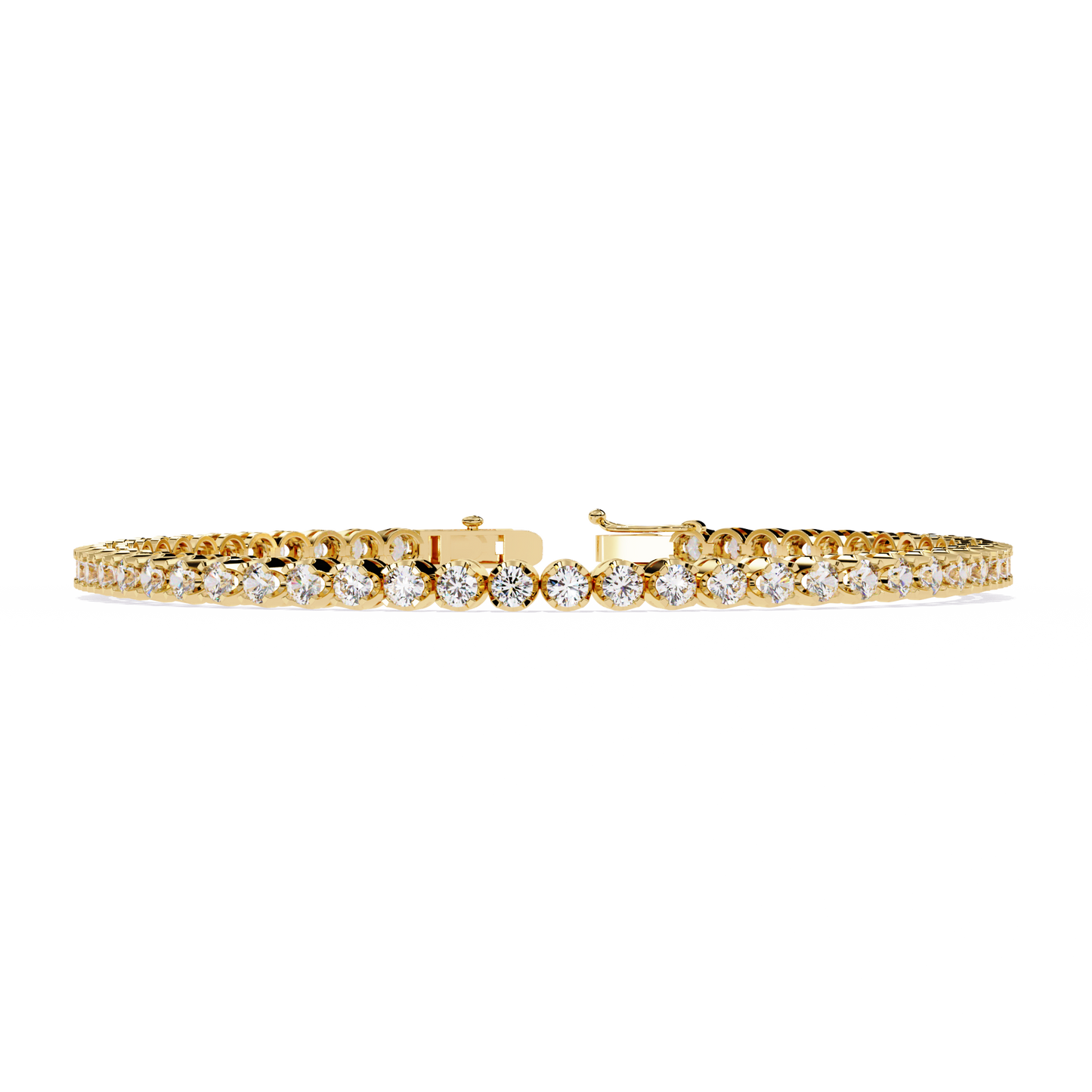 Radiant Line – Lab Diamond Classic Tennis Bracelet in 14K Gold