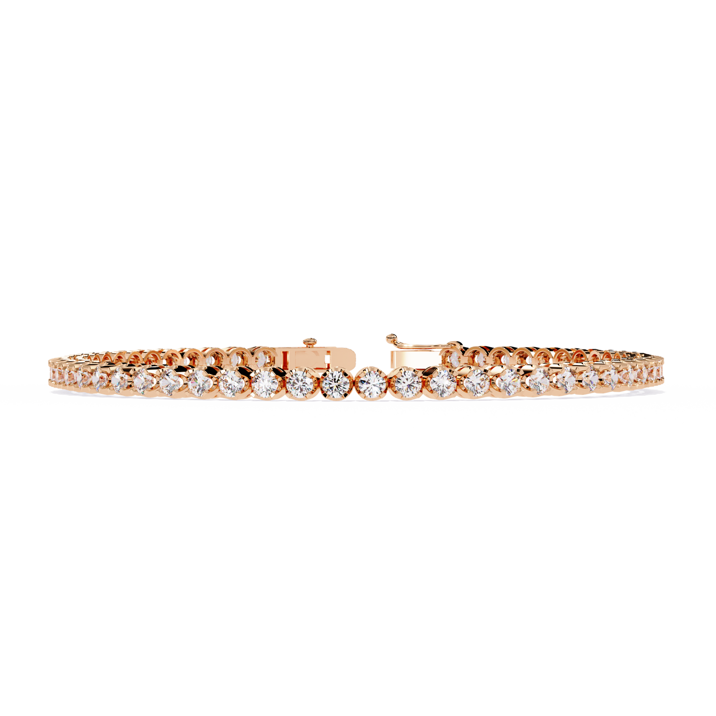 Radiant Line – Lab Diamond Classic Tennis Bracelet in 14K Gold