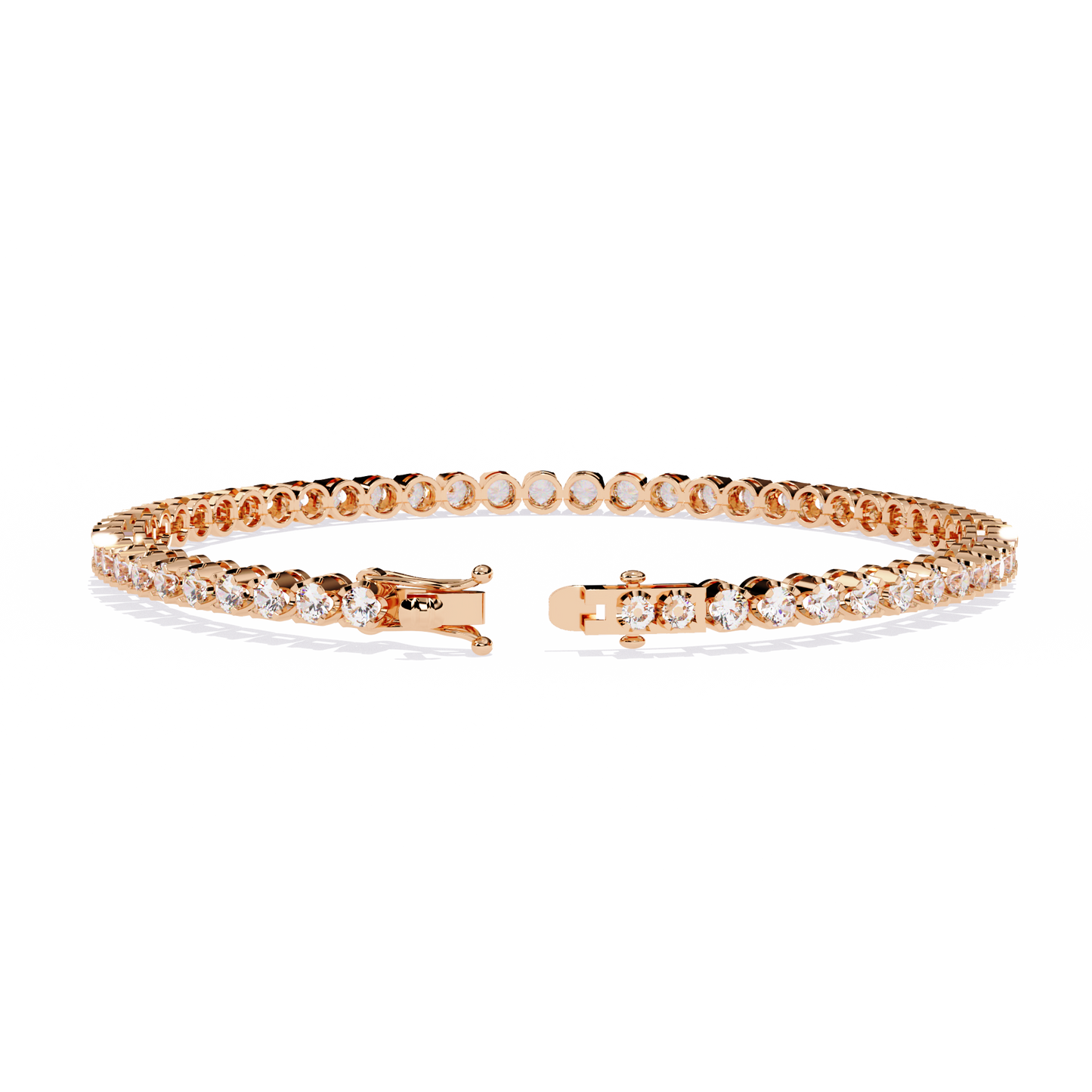 Radiant Line – Lab Diamond Classic Tennis Bracelet in 14K Gold