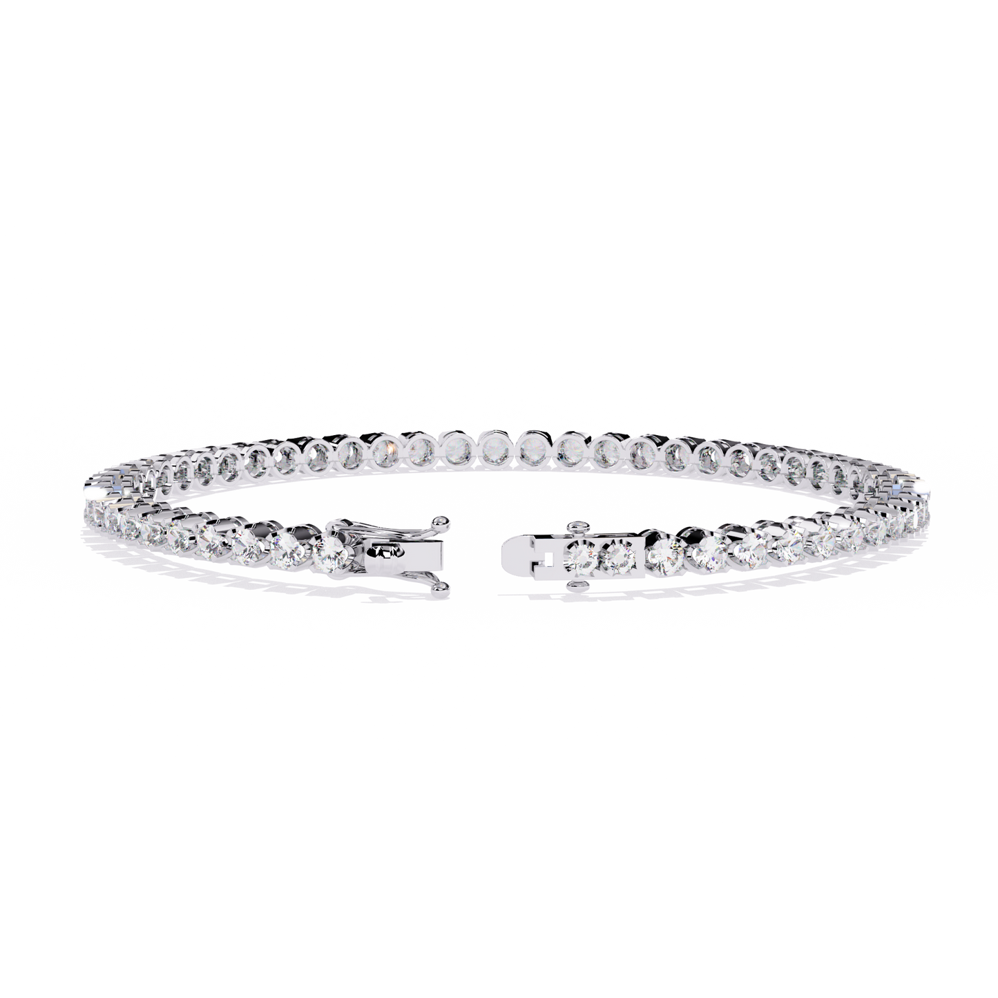 Radiant Line – Lab Diamond Classic Tennis Bracelet in 14K Gold