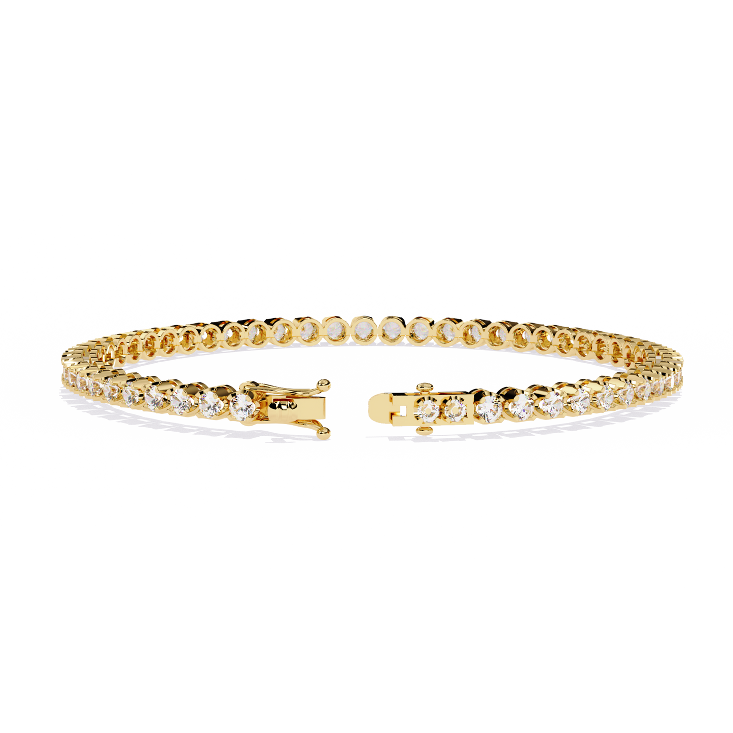 Radiant Line – Lab Diamond Classic Tennis Bracelet in 14K Gold