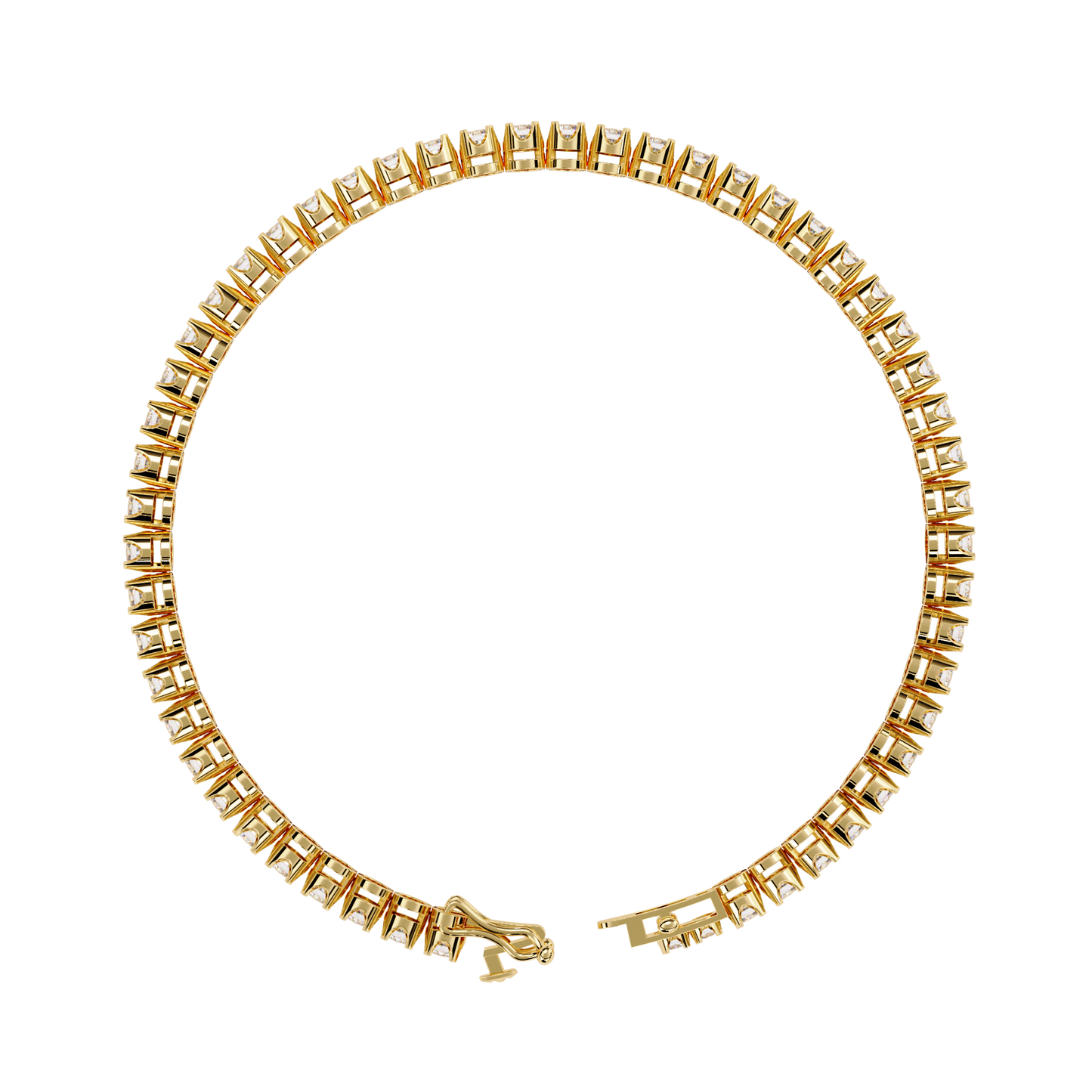Radiant Line – Lab Diamond Classic Tennis Bracelet in 14K Gold