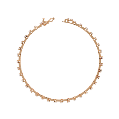 Baguette Link – Lab Diamond Line Bracelet in 14K Gold