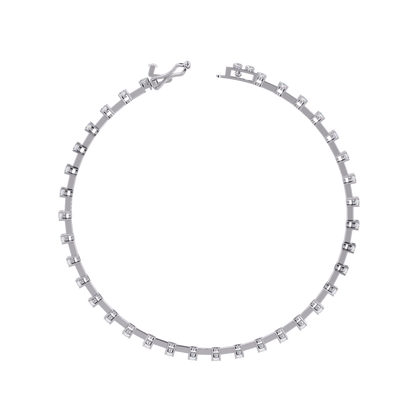 Baguette Link – Lab Diamond Line Bracelet in 14K Gold