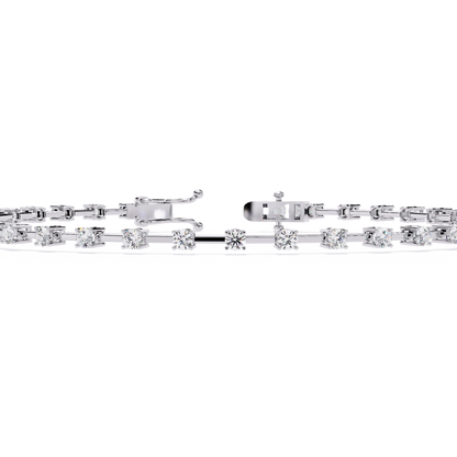 Baguette Link – Lab Diamond Line Bracelet in 14K Gold