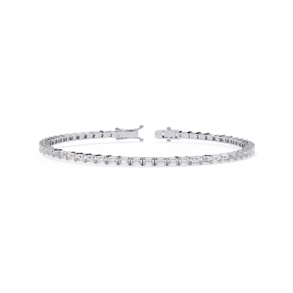 Emerald Line – Lab Diamond Emerald-Cut Bracelet in 14K Gold