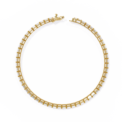 Emerald Line – Lab Diamond Emerald-Cut Bracelet in 14K Gold