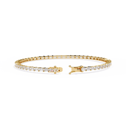 Emerald Line – Lab Diamond Emerald-Cut Bracelet in 14K Gold