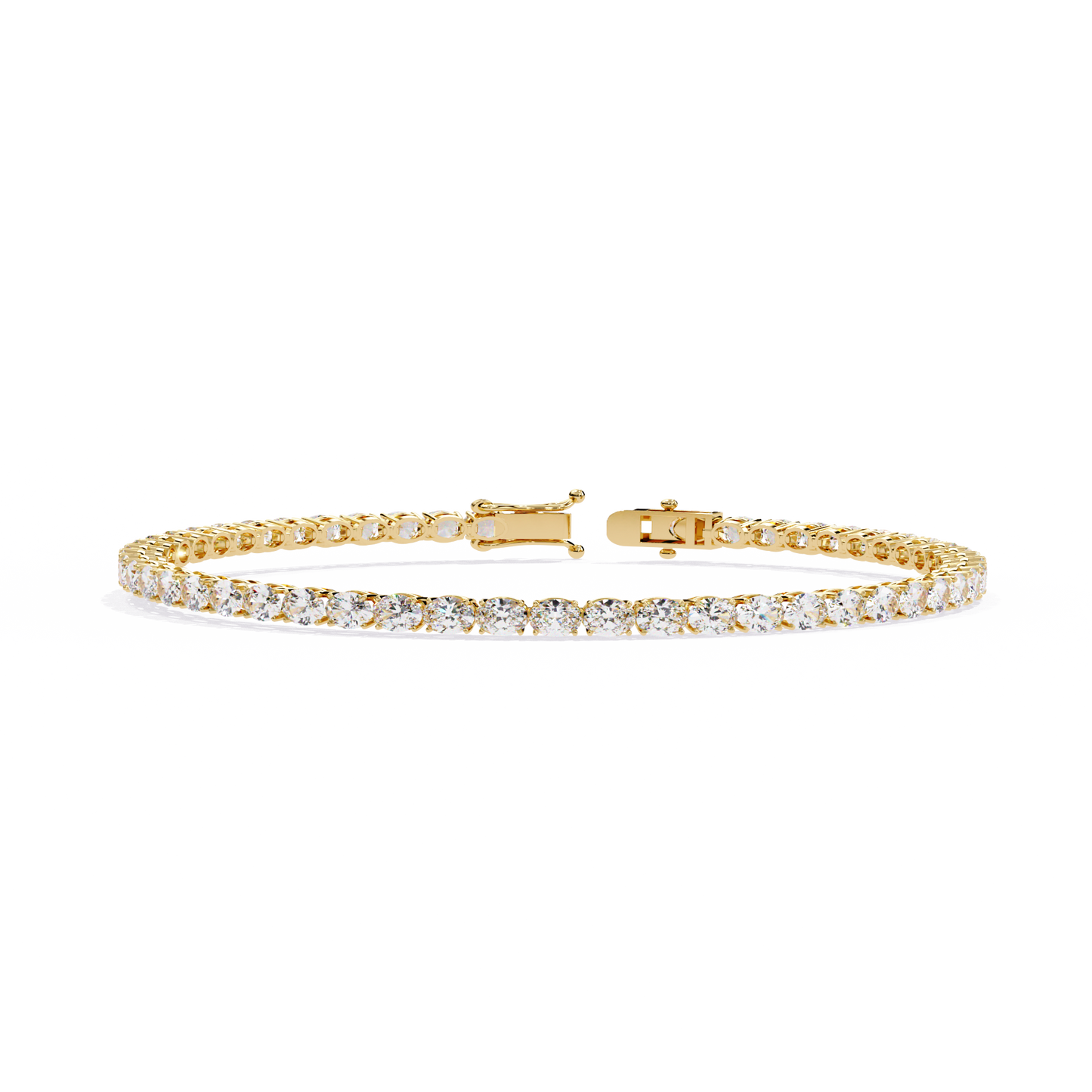 Oval Luxe – Lab Diamond Oval-Cut Bracelet in 14K Gold