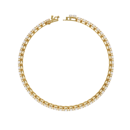 Oval Luxe – Lab Diamond Oval-Cut Bracelet in 14K Gold