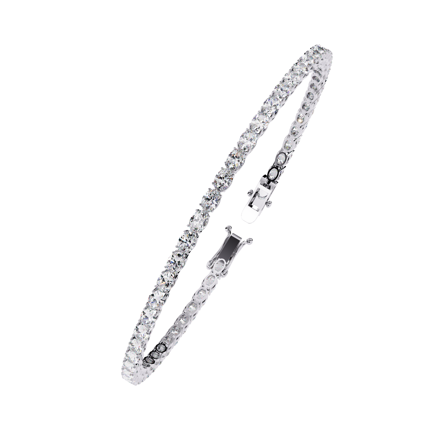 Oval Luxe – Lab Diamond Oval-Cut Bracelet in 14K Gold
