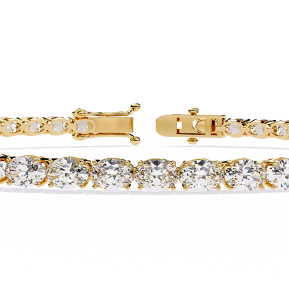 Oval Luxe – Lab Diamond Oval-Cut Bracelet in 14K Gold