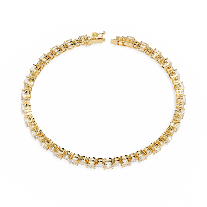 Oval Linea – Lab Diamond Tennis Bracelet in 14K Gold