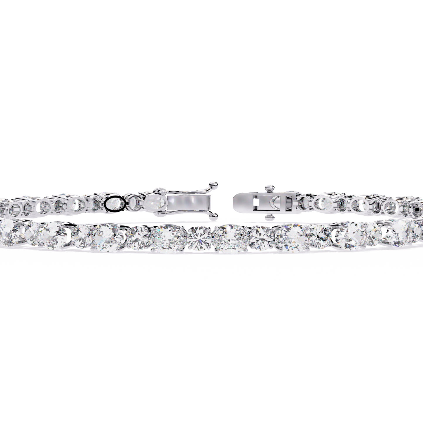 Oval Linea – Diamond Tennis Bracelet in 14K Gold