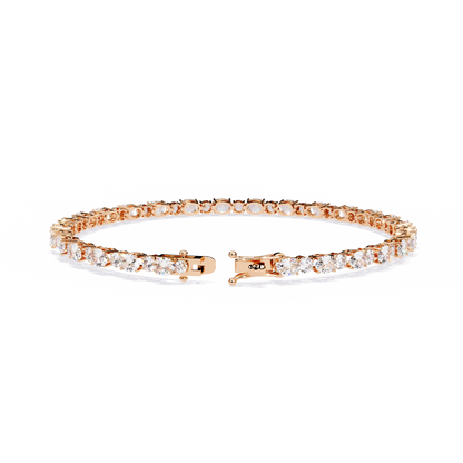 Oval Linea – Lab Diamond Tennis Bracelet in 14K Gold
